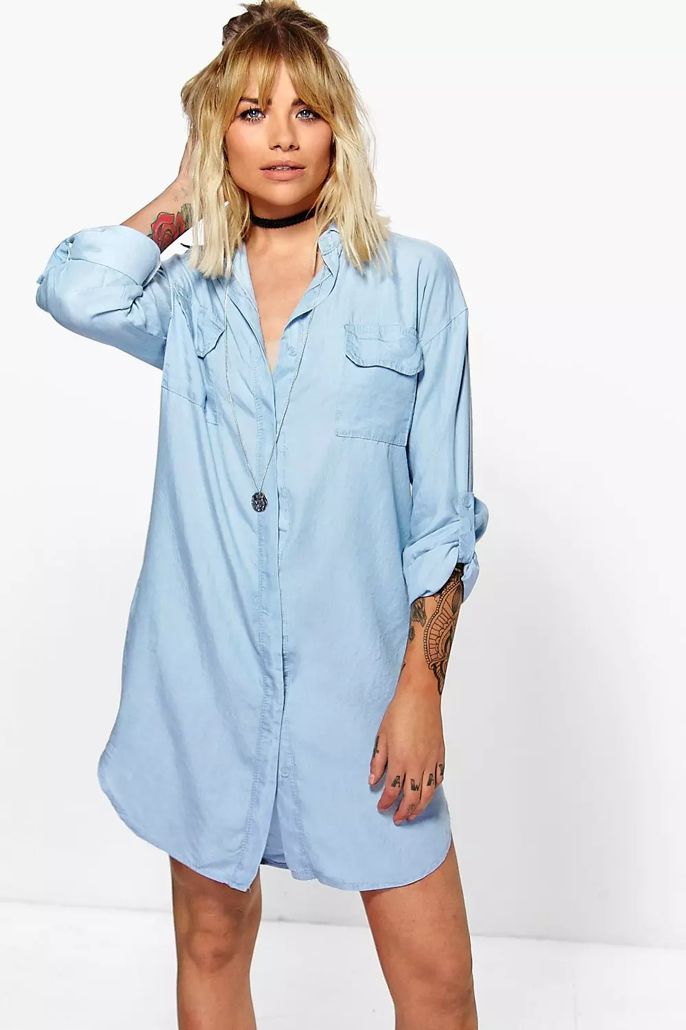 Lightweight cheap shirt dress